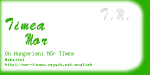 timea mor business card