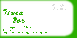 timea mor business card